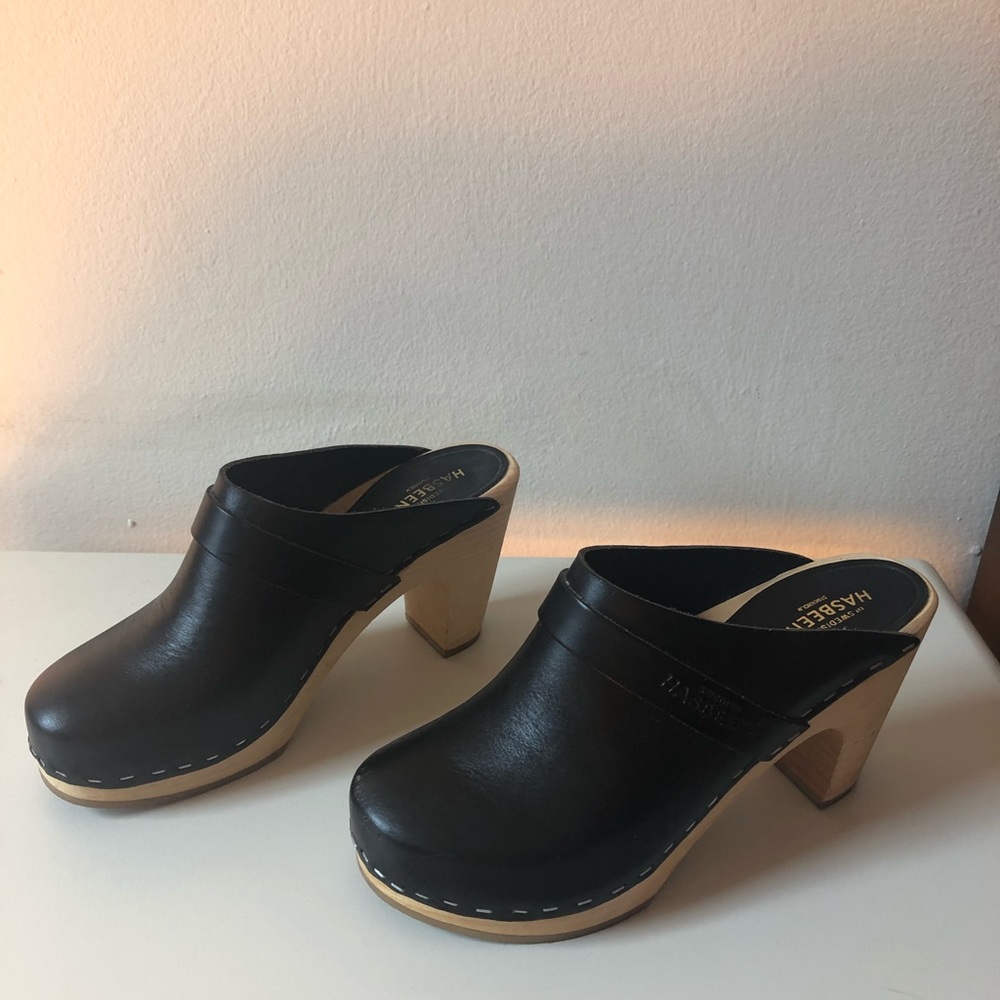 Swedish Hasbeens Classic Clog - Black - sz 35